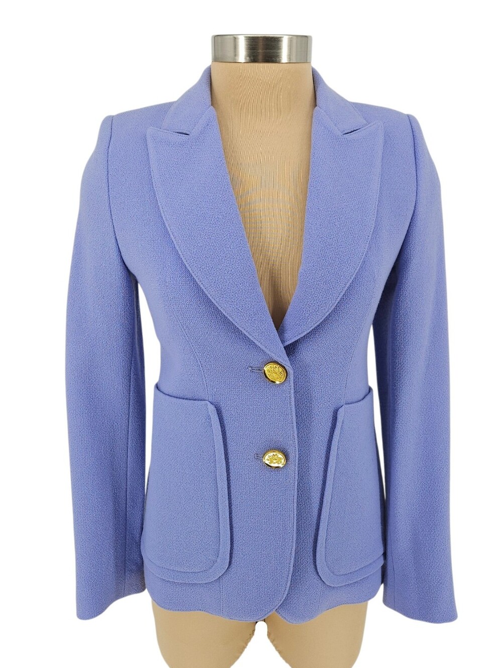 Smythe Duchess Blazer Wool Lavender Purple Long Sleeve 2 Button Jacket 4